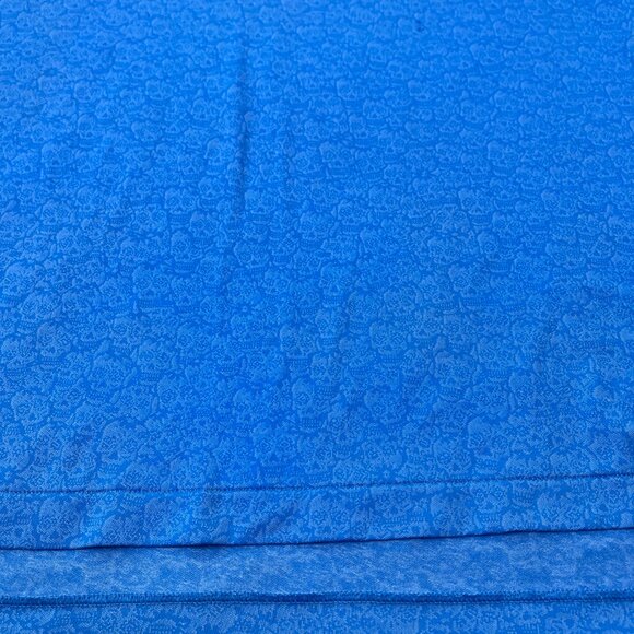 Peter Millar Polo Shirt Mens XXL Blue All Over Skull Print Golf Tennis Boat Prep - Picture 3 of 8